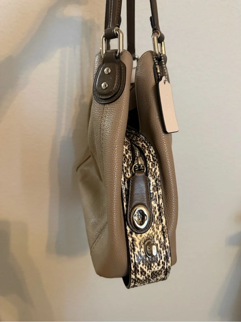 Coach sleek taupe